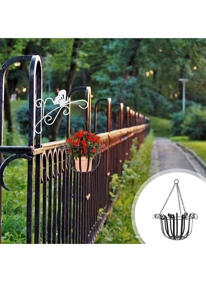 yongsheng Wall Hanging Planter Container Vase，Elegant Iron Craft Hanging Flower Pot Stand Wall Mount Plant Rack  - Image 2