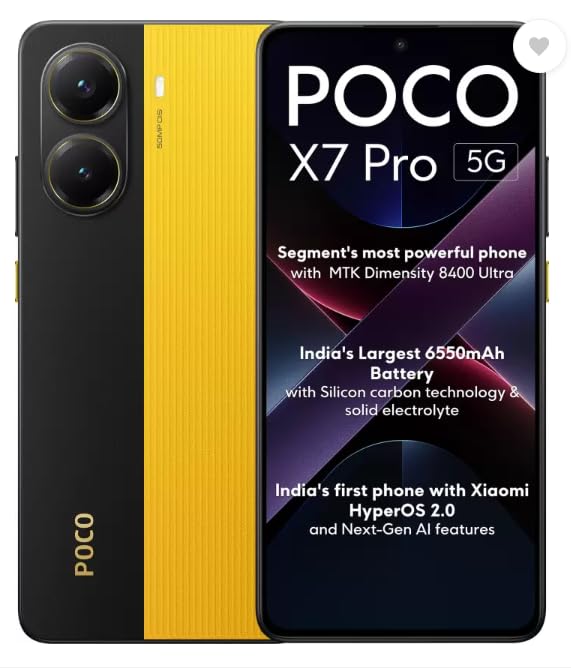 POCO X7 Pro 5G, Yellow (12GB, 256GB) - Image 1