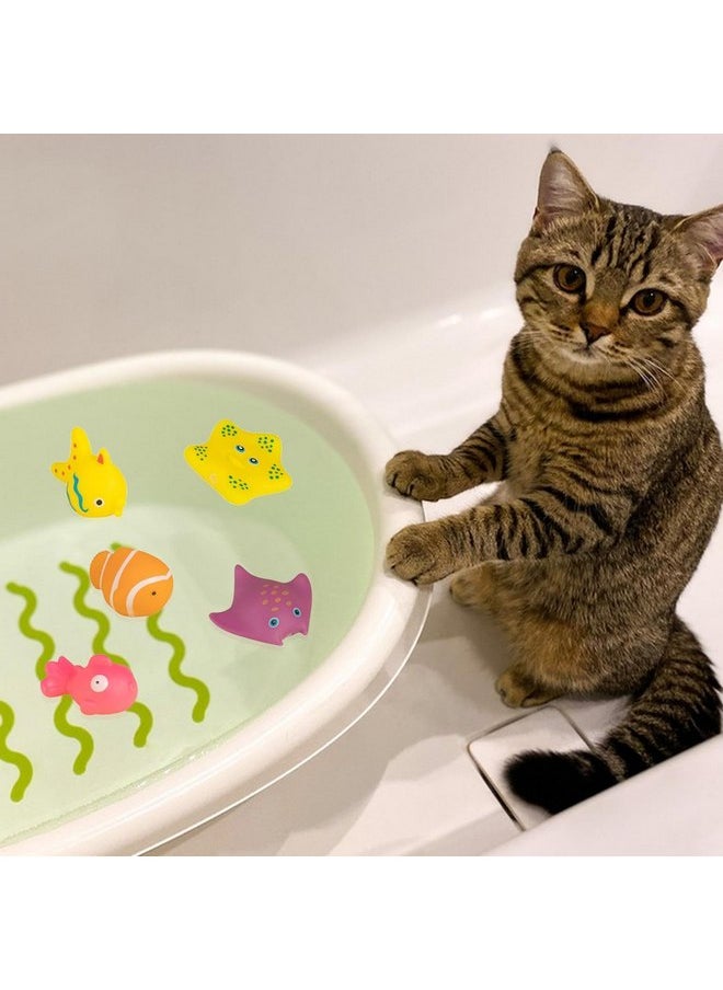 Generic - Generic Cat Pool Toys - 6 Float Pet Pool Toy | Floating Water Toy Cat Interactive Fun | Pet Kitten Swimming Bathing Fish Toy to Reduce Boredom for Bathroom | Backyard | Pool - Image 1