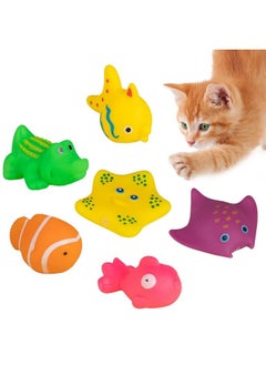 Generic Cat Pool Toys - 6 Float Pet Pool Toy | Floating Water Toy Cat Interactive Fun | Pet Kitten Swimming Bathing Fish Toy to Reduce Boredom for Bathroom | Backyard | Pool