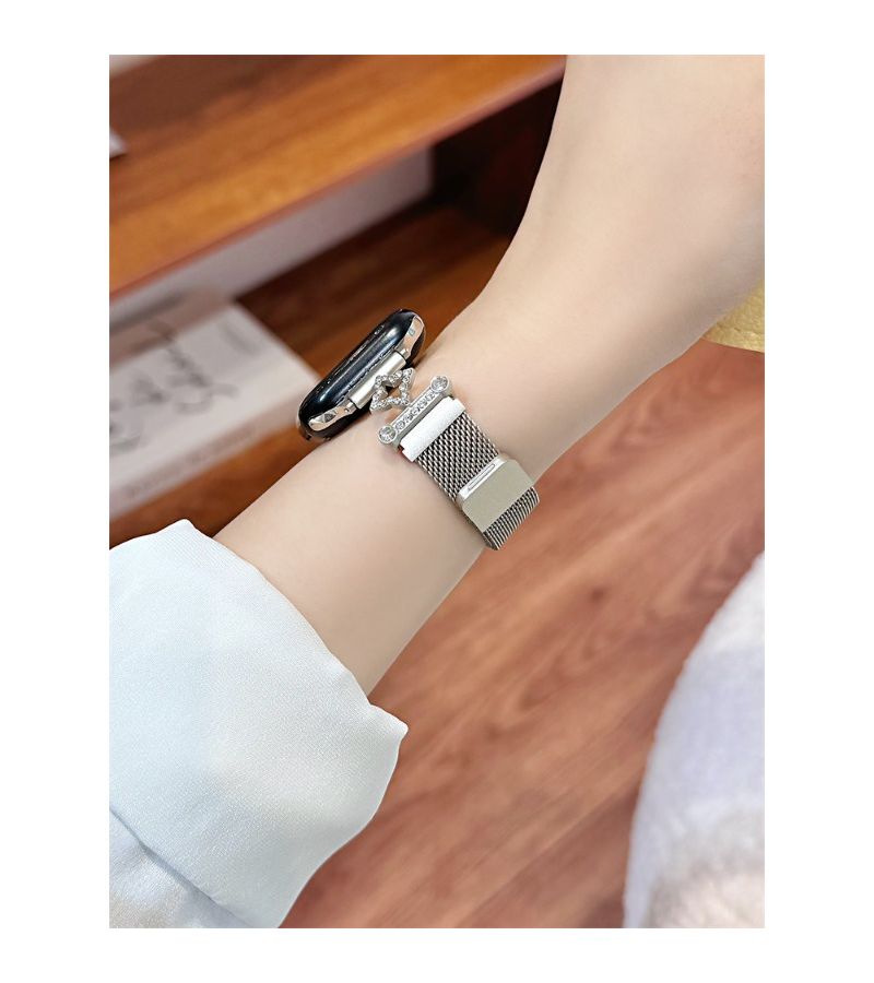 حزام ساعة سيلفري ميلانيزي بتصميم النجمة المتقاطعة، متوافق مع ساعة iWatch لأحجام 38mm و40mm و41mm و42mm - Image 5