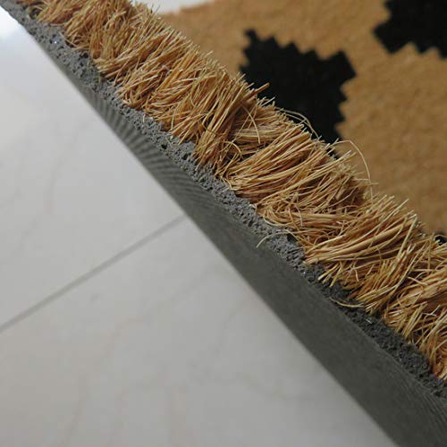 ATMAH Coir Tetris Strips Doormat 120x40 cm Beige | Anti Slip PVC Backing | Dirt Trapper Entrance Mat for Indoor & Covered Outdoor Use - Image 5