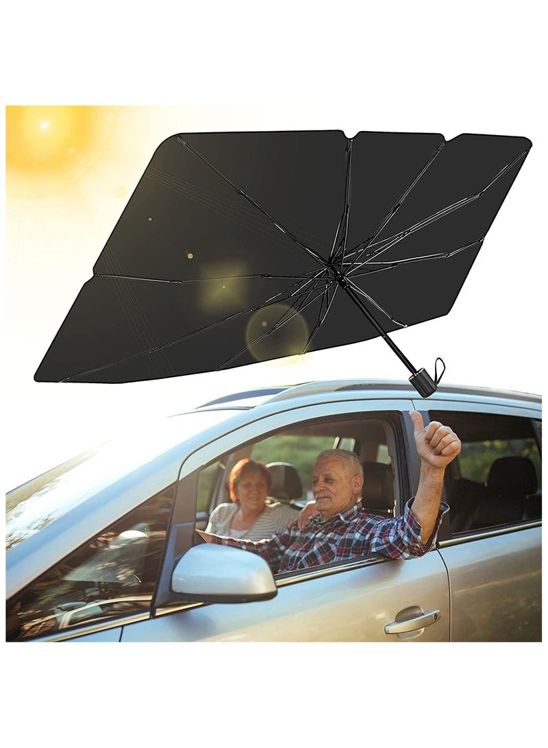 BJM Sun Shade,for Car Front Windshield, Car Umbrella Sun Shade Cover, Foldable UV Reflector And Heat, Sunshade for Cars, Fits Most Vans SUVS - Image 3