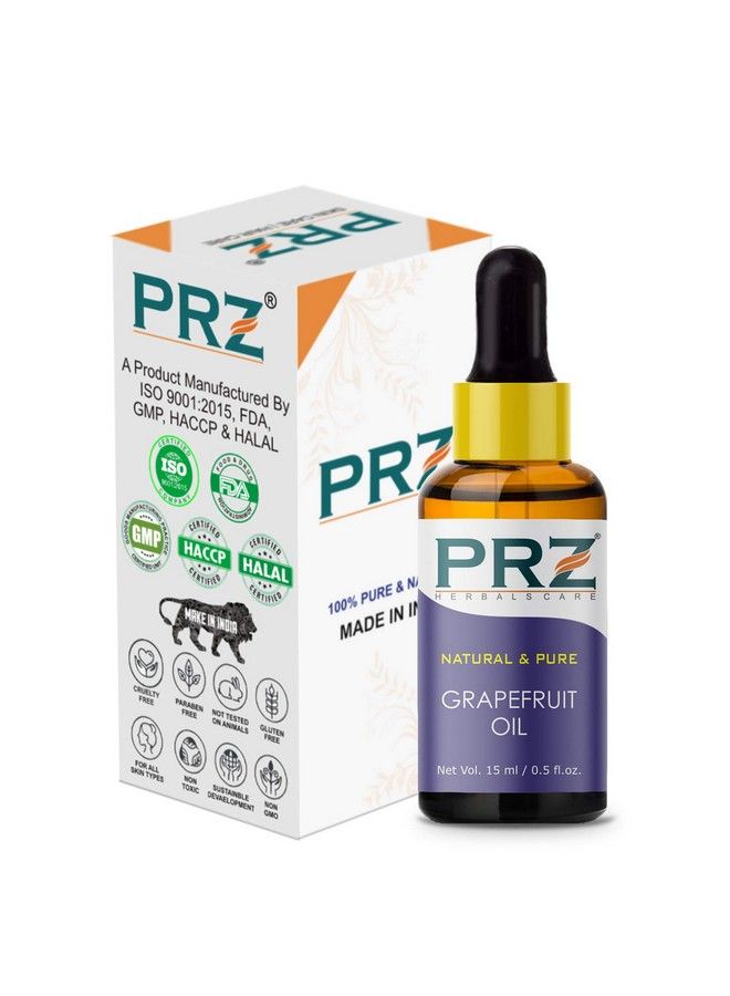 PRZ Grapefruit Essential Oil Pure Natural & Therapeutic Grade Oil For Aromatherapy Skin Care & Hair Care 15 Ml - Image 3