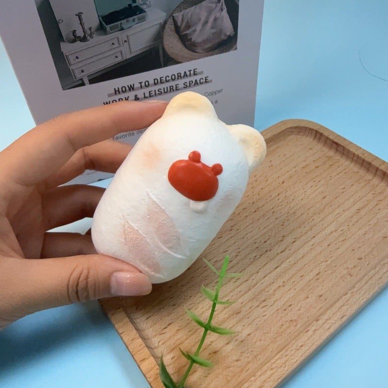 Slow Rebound Lamb Bread Squishy Toy, Bear Bread Soft Texture Stress Relief Toy, Photo Prop, Creative Food Toy - Image 1