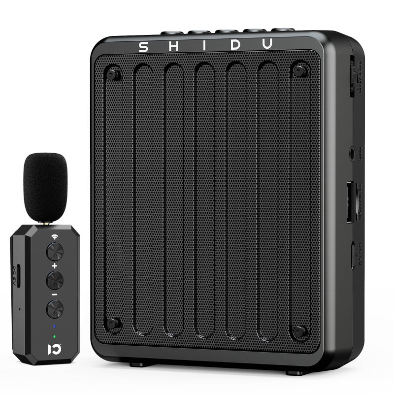 SHIDU 20W Voice Amplifier Wireless Lavalier Microphone Bluetooth Voice Amplifier for Teachers Portable Microphone with Speaker for ClassroomSpeech MeetingYogaOutdoors - Image 2