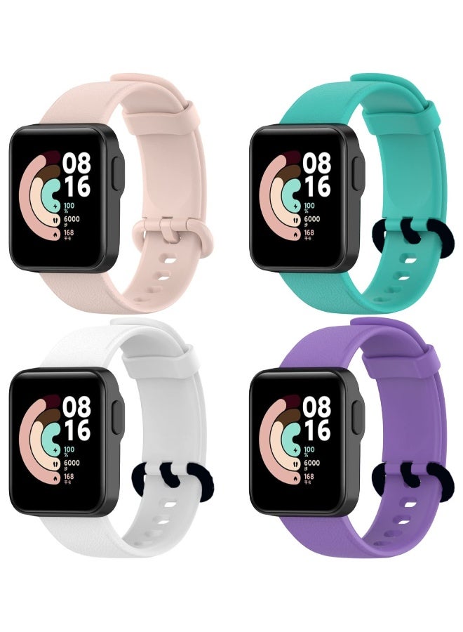 NIBEMINENT 4 PCS Replacement Silicone Bands for Xiaomi Watch 2 Lite/Redmi Watch 2 Lite  - Image 1