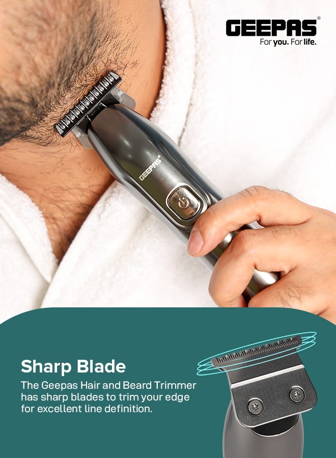 جيباس ماكينة حلاقة شعر ولحية قابلة للشحن ببطارية ليثيوم أيون عالية السعة ووقت تشغيل 180 دقيقة / شفرات قابلة للفصل ومقاومة للماء IPX7 / تشغيل لاسلكي، مثالية للاستخدام المنزلي وصالونات الحلاقة - Image 4