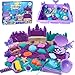 BEIREG Mermaid Sensory Bin Kit 60Pcs Sensory Sand Set with 2lbs PurpleTealBeach 17 Sea Castle Marine Molds 12 Tools Treasure Chest Ocean Sandbox Mermaid Toys Gifts for Girls Ages 38 - Image 3
