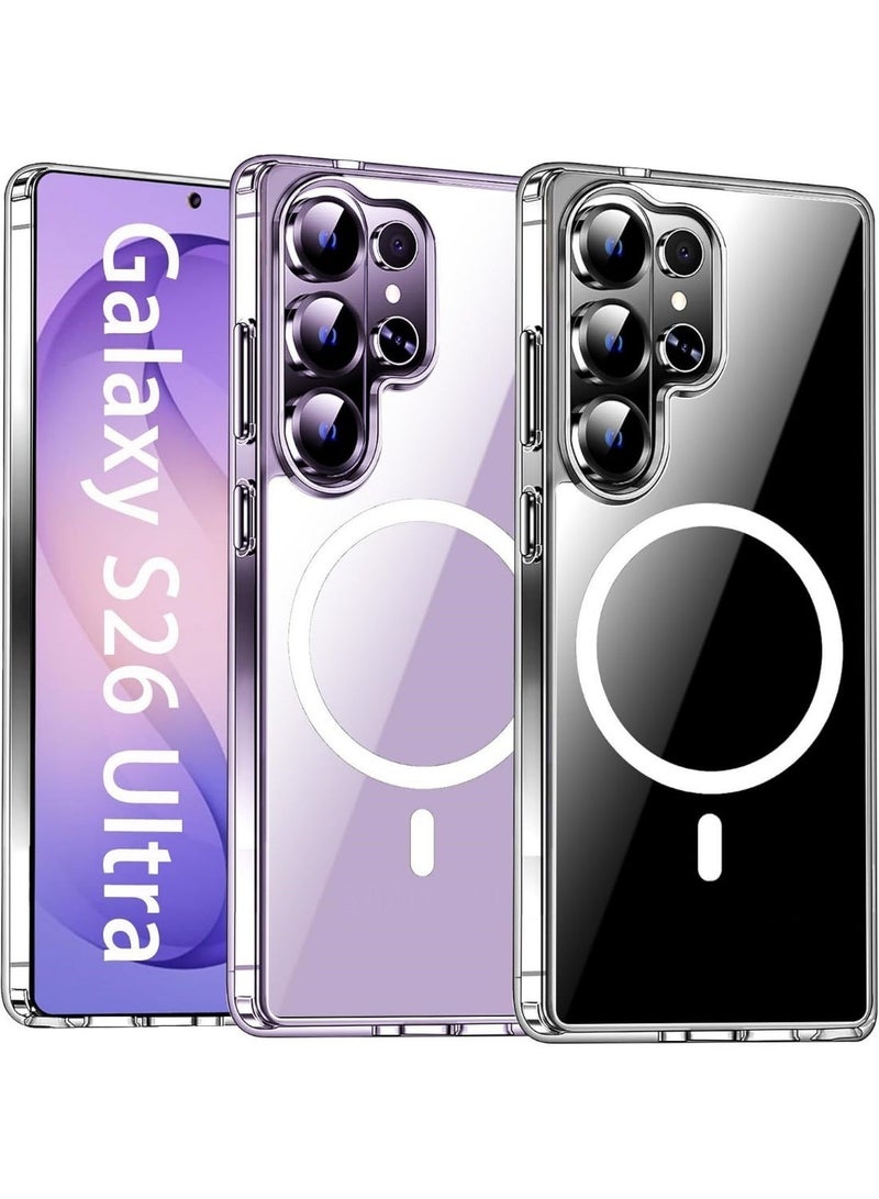 جراب شفاف مغناطيسي رفيع ممتص للصدمات خفيف الوزن ومتين [متوافق مع ماج سيف] [مغناطيس قوي] [لا يصفر] لموبايل سامسونج جالاكسي S26 الترا - Image 1