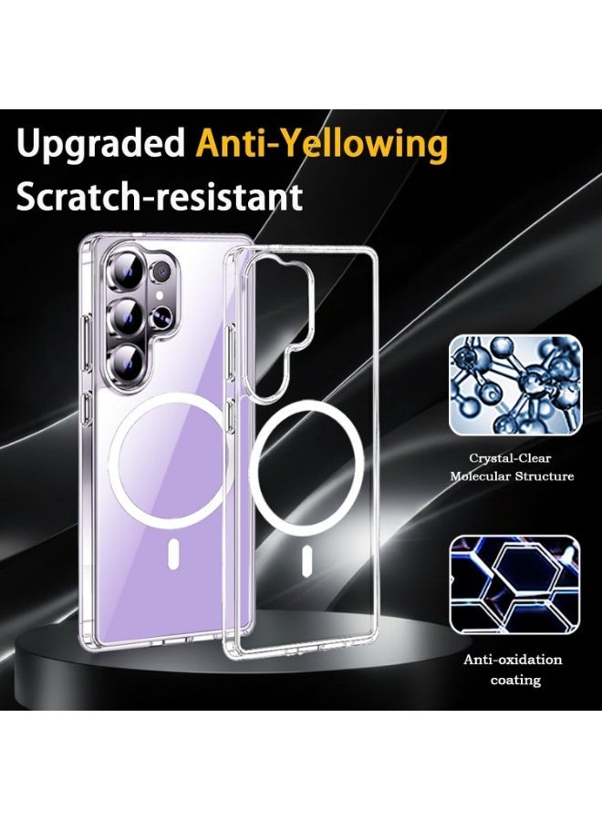 جراب شفاف مغناطيسي رفيع ممتص للصدمات خفيف الوزن ومتين [متوافق مع ماج سيف] [مغناطيس قوي] [لا يصفر] لموبايل سامسونج جالاكسي S26 الترا - Image 2