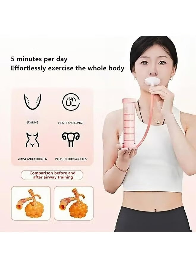 Adjustable Breathing Trainer for Lungs & Core - 5 Weights, Portable Dumbbell Design for Lung Capacity, Abs, Face & Pelvic Muscle Exercise at Home/Gym - Image 3
