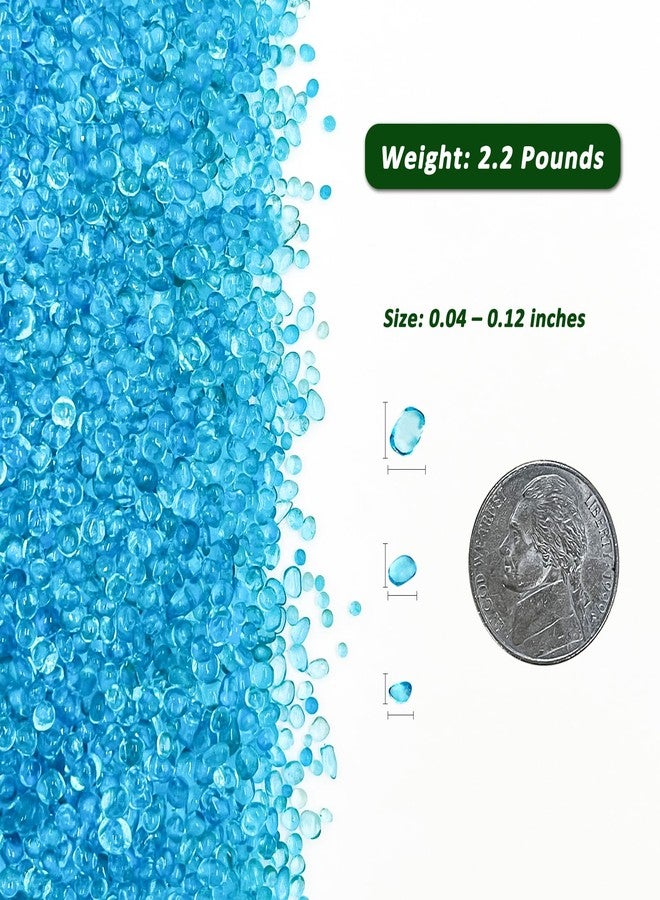 BXI 2.2 Lbs Small Aquarium Substrate Gravel Sand, Polished Smooth Fish Tank Gravel, Colorfast Uncoated Vibrant Blue Sea Glass, Decorative Stones for Vase Fillers, Fairy Garden, Potted Plants - Image 2
