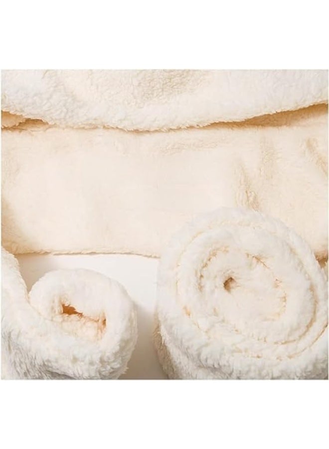 وشاح قبعة بيني للنساء كاواي على شكل دب على شكل أذن 2 في 1، شيربا لطيف ودافئ في الشتاء، قبعة محبوكة يابانية سميكة من الصوف الناعم - Image 3