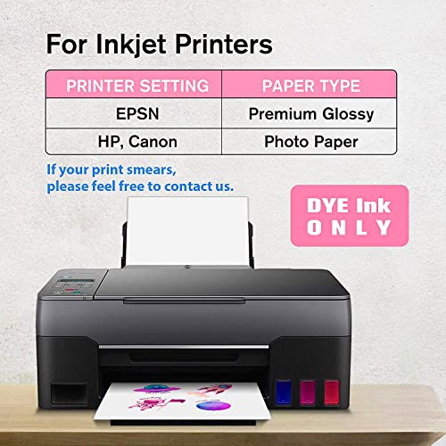 TeQuiero 25 Transparent Sticker Paper Clear Sheets for Inkjet Printer A4 Size Self Adhesive Label Sheet for PVC Stickers for Clear Labels (Inkjet Printer) - 25 Sheets - Image 4