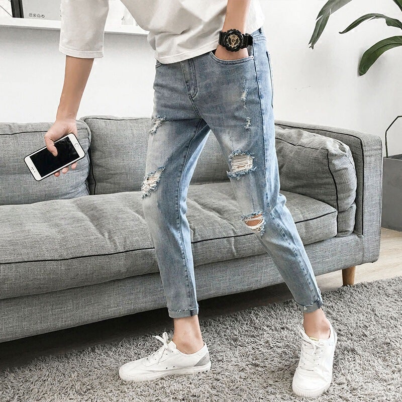 Unisex Classic Denim Jeans Loose Fit Daily Outdoor Wear - Image 1
