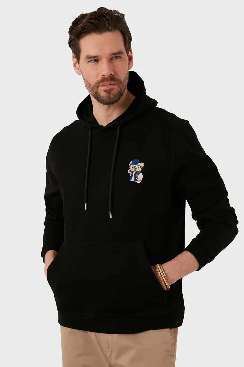 Exxe Cotton Kangaroo Pocket Hooded Sweat Men's Sweat 6141006