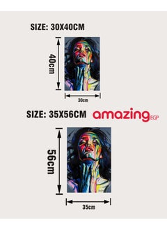amazing.EGP Unframed Decorative Wall girl print - canvas painting (30 x 40 cm)  - Image 2