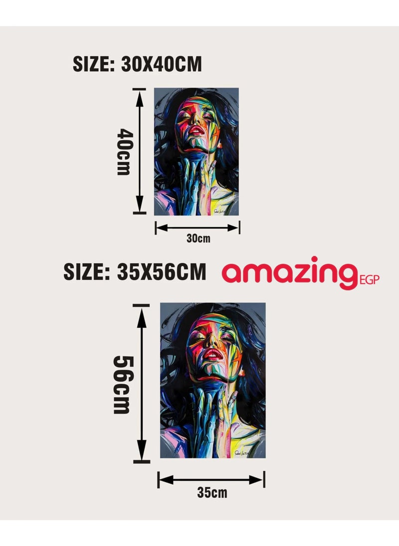 amazing.EGP Unframed Decorative Wall girl print - canvas painting (30 x 40 cm)  - Image 2