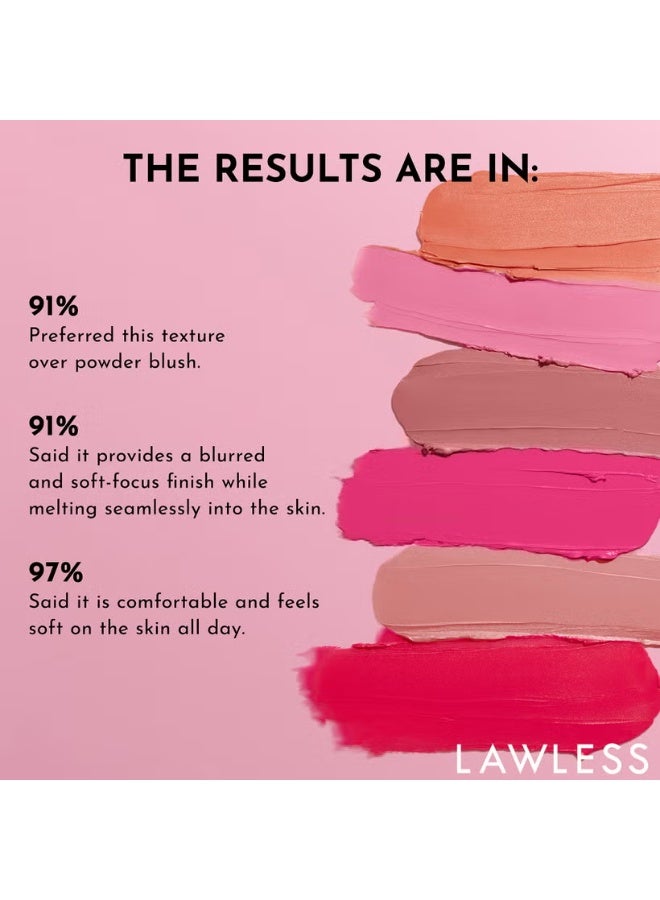 LAWLESS BEAUTY- Pinch My Cheeks Soft-Blur Cream Blush - Cherry Pie - Image 3