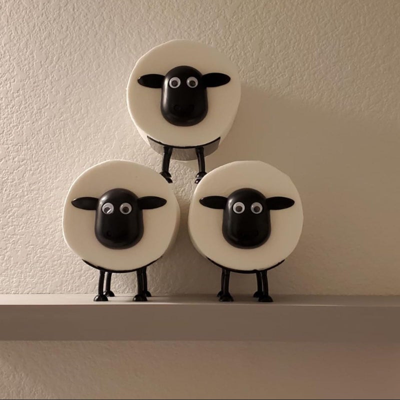 BOALORD 3-Pack Sheep Toilet Paper Roll Holder Set, OPP Packaging - Cute Bathroom Organizer with Adorable Design - Image 5