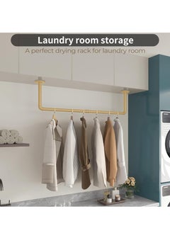XiuWoo 2 Pack Industrial Pipe Wall Mounting Clothes Rack, Removable Retro Metal Clothes Rail, Heavy Duty Clothes Rail, Bathroom Towel Holder, Hanging Clothes Rods for Bathroom, Bedroom  - Image 5