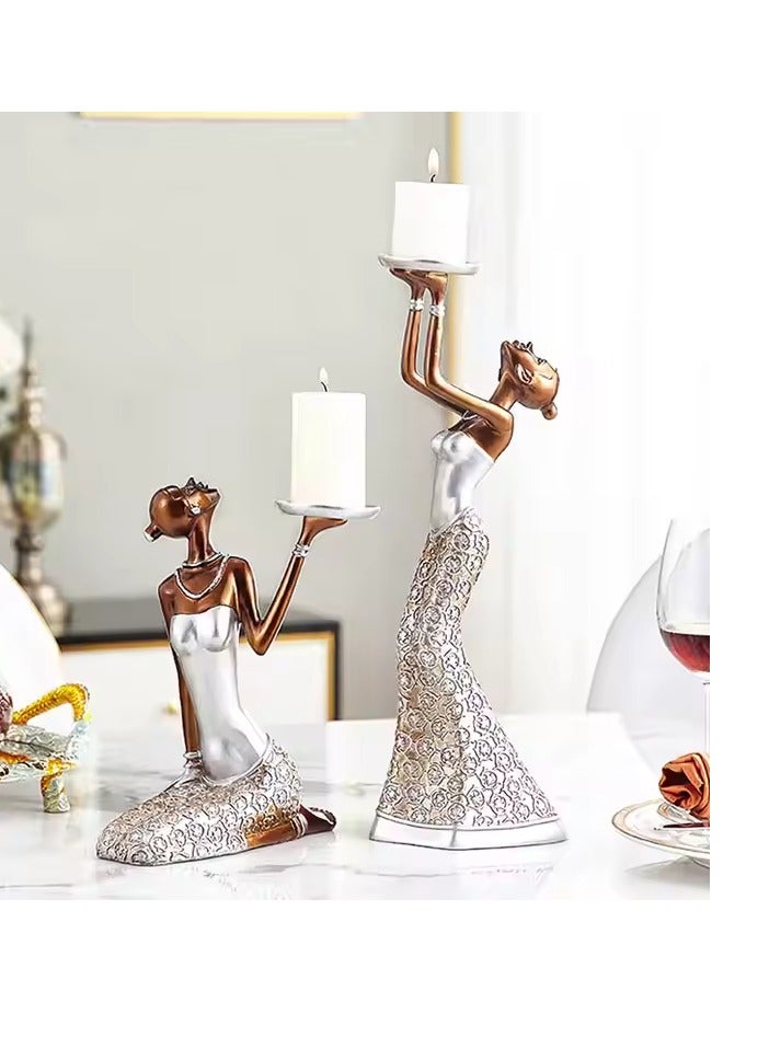 Vitacelli Figure statue for other home decor ornaments home decoration luxury office decorative resin candle holder - Image 2