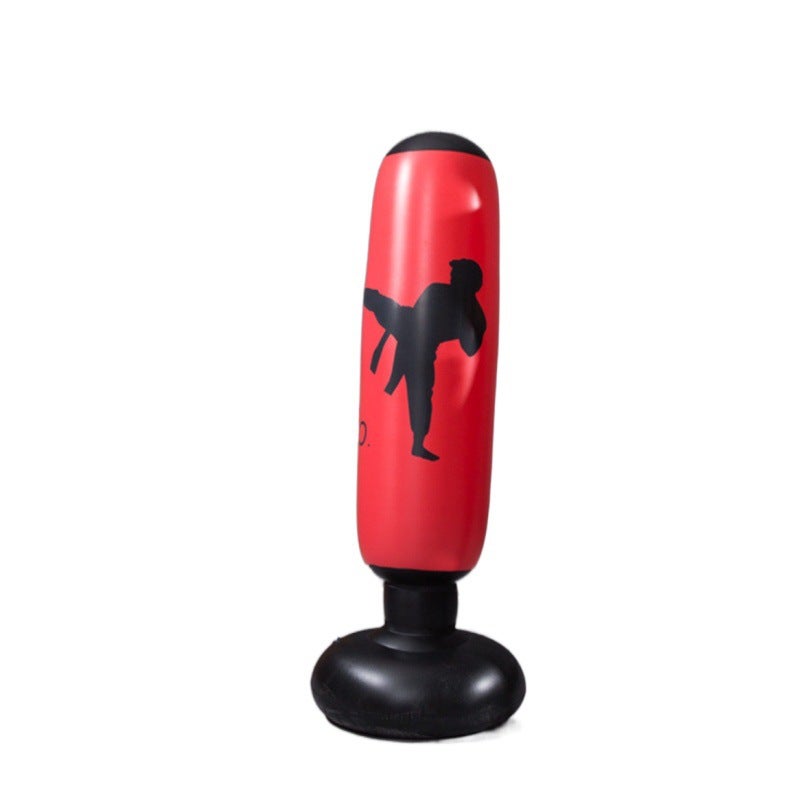 Generic Thickened Fitness Adult Childrens Vertical Inflatable Tumbler Boxing Column Inflatable Anger Boxing Sandbag Sandbag 1.6 m ko red