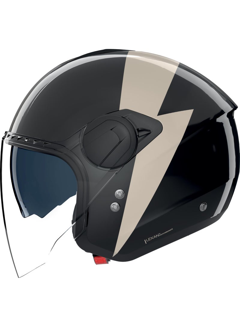Nolan N20-2 VISOR IMPETO BLACK/IVORY GLOSSY Helmet - Image 1