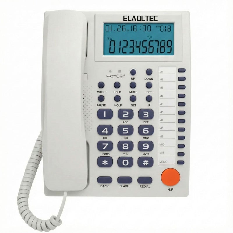EL-ADL Tec Corded Telephone | 927BE (WHITE) - Image 2
