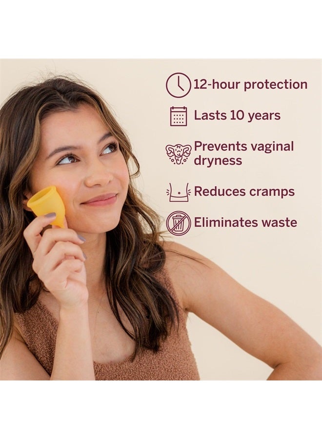Pixie Cup 2 Menstrual Cups - Ranked 1 for Most Comfortable Soft Reusable Period Cups - Wear for 12 Hours - Reduces Cramps - Lasts 10 Years - Tampon and Pad Alternative - Buy One We Give One - Image 2