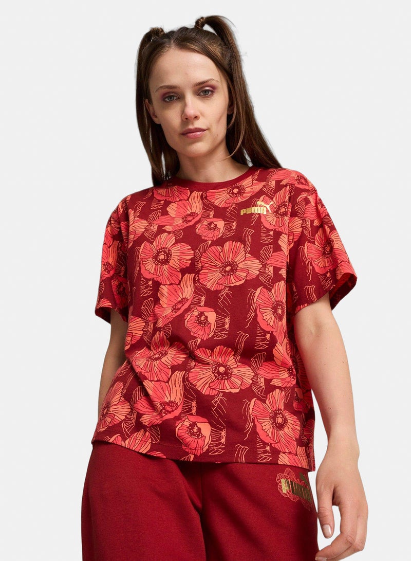 PUMA ESS+ CLASS ACT AOP Tee - Image 1
