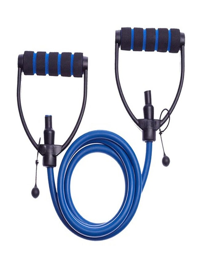 IGNITE WEIGHTS Resistance Toning Tube for Home/Gym Workout, Exercise, Stretching with Elastic Band, Plastic Handles, Men and Women (Blue) - Image 1