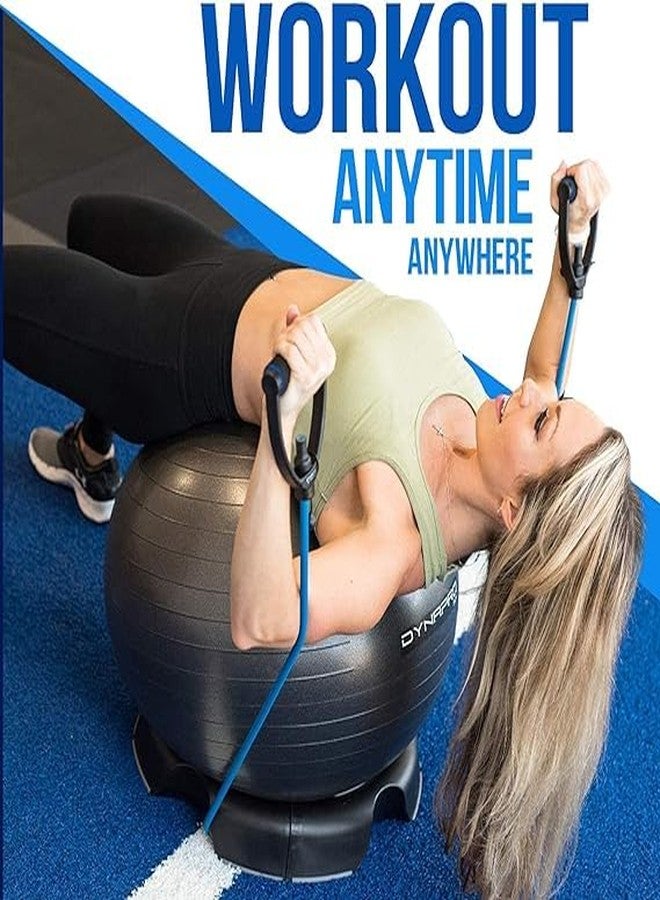 IGNITE WEIGHTS Resistance Toning Tube for Home/Gym Workout, Exercise, Stretching with Elastic Band, Plastic Handles, Men and Women (Blue) - Image 5