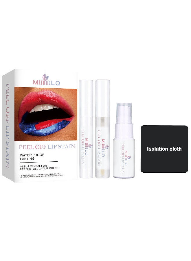 MLIIIILO Peel Off Lip Stain Long Lasting Waterproof Lip Gloss Lip Tint Transfer Proof Peel Off Lip Stain Lipstick Liquid Blading Lips  - Image 1