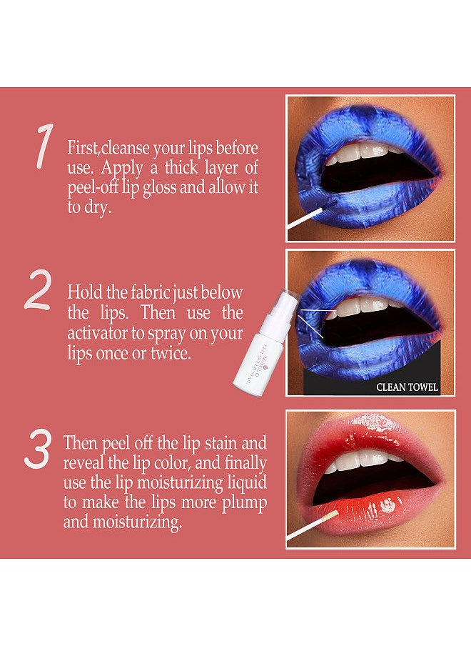 MLIIIILO Peel Off Lip Stain Long Lasting Waterproof Lip Gloss Lip Tint Transfer Proof Peel Off Lip Stain Lipstick Liquid Blading Lips  - Image 2