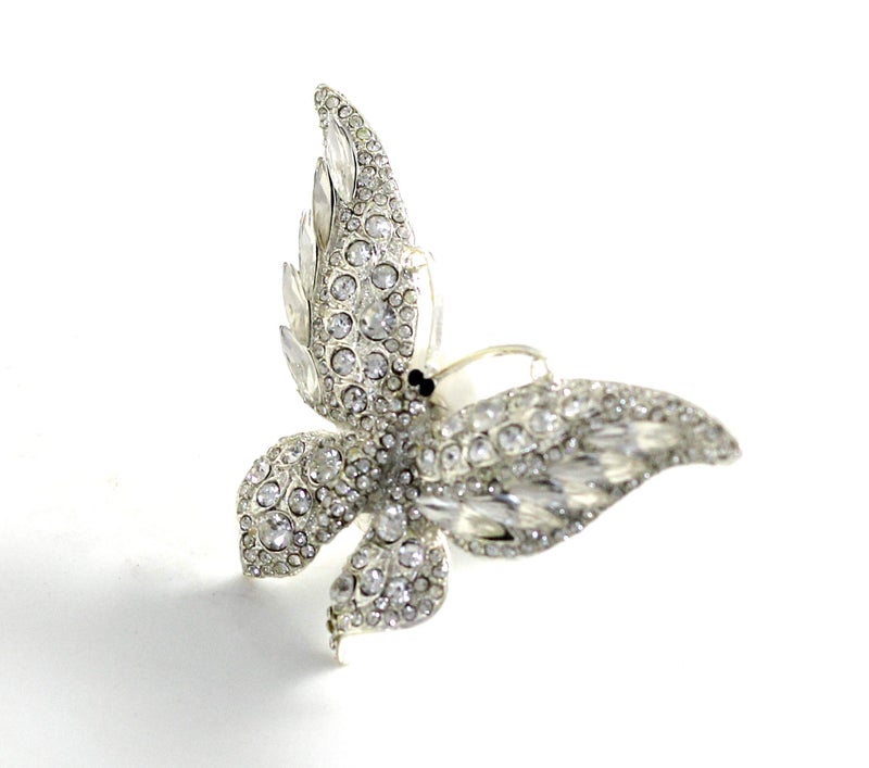 Bestbling Bling Crystal Car Fragrance Butterfly Car Diffuser Air Freshener with Vent Clip (Silver) - Image 4