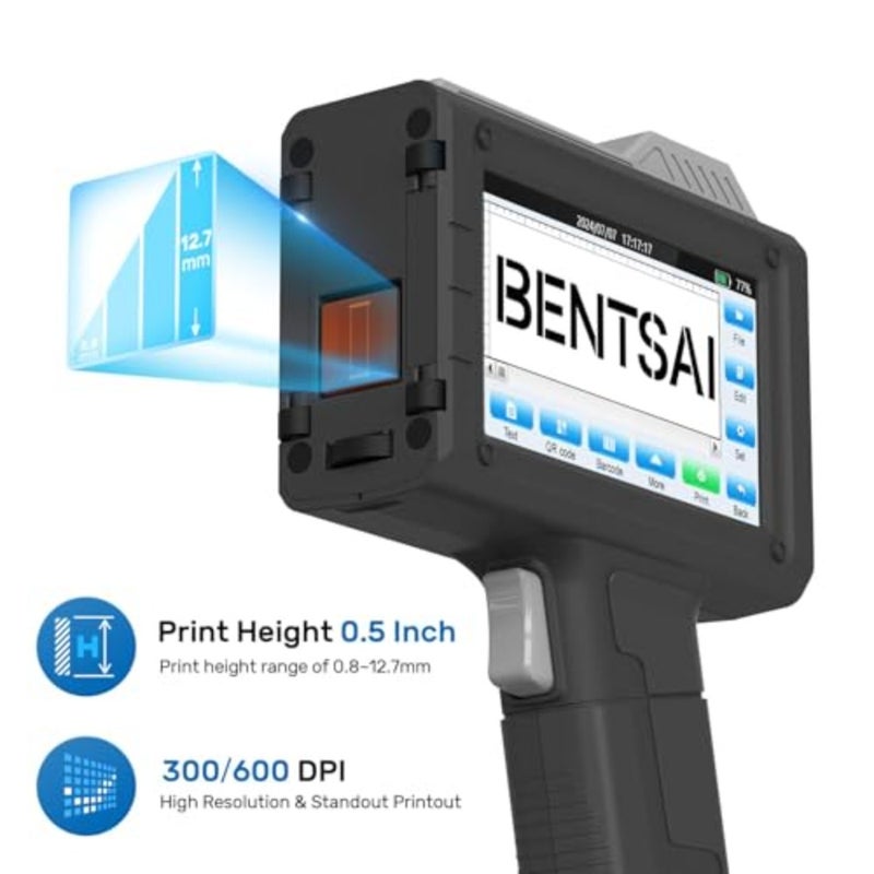 Printer BT-HH6205B Newly Upgraded with 16H Long Endurance 0.5Inch Use for Batch Number Date Code Logo Serial Number Barcode QR Code on Plastic Cardboard Wood Metal Clothes - Image 4