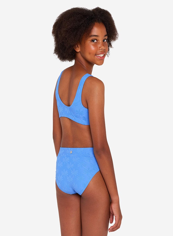 DECATHLON Girl’s 2-piece surf bralette high-waisted - 500 Lao miami - Image 3