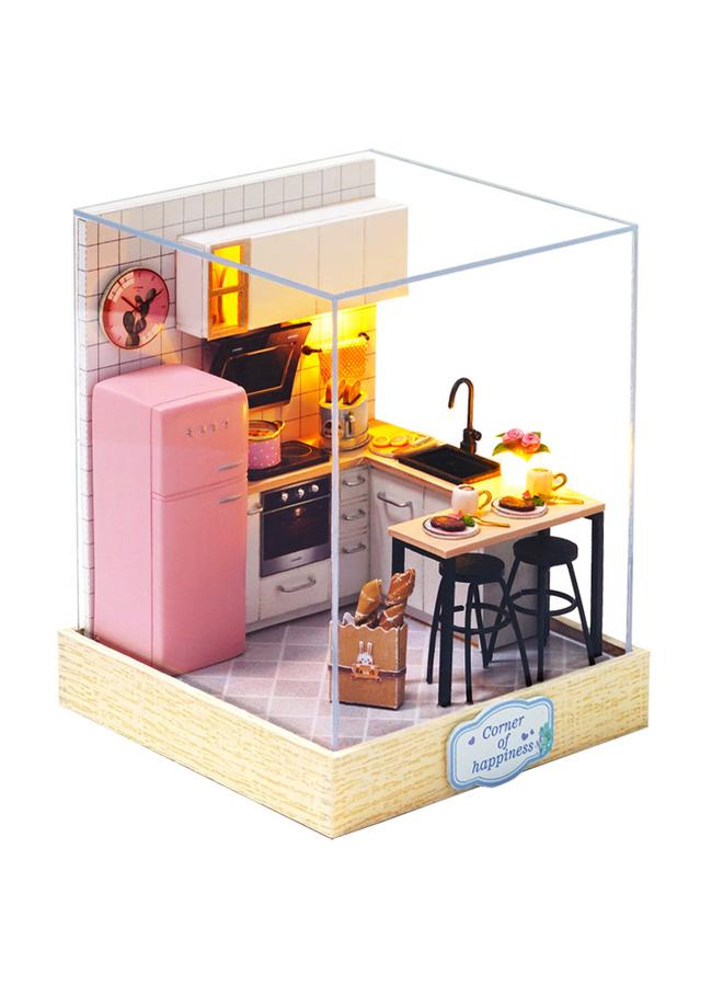 الأزرق جي دبليو Smart House Happiness Pavilion diy مجموعة يدوية ثلاثية الأبعاد ثلاثية الأبعاد نموذج لعبة كوخ وهدايا - Image 1