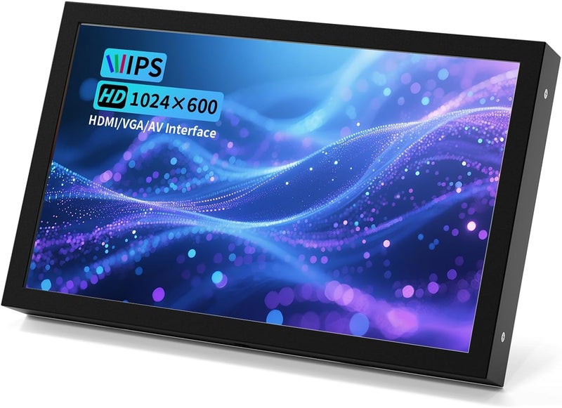 JUN-ELECTRON Mini Monitor 7 Inch Screen HDMI, VGA, AV, BNC, 1024 Ã— 600 Small IPS Screen with Built-in Speakers, 178Â° Viewing Angle LCD Portable Monitor for PC/TV/DVD/CVBS (7 inch - Non Touch) - Image 1