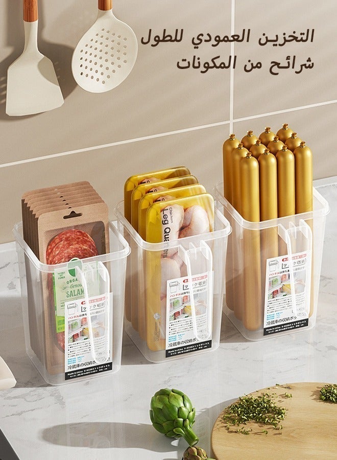 cocohome 5pcs Refrigerator food container/ home-and-kitchen/storage-and-organisation/kitchen-storage-and-organisation with lid， food plastic material, stackable, fruit, egg and vegetable fridge organizer container. - Image 5