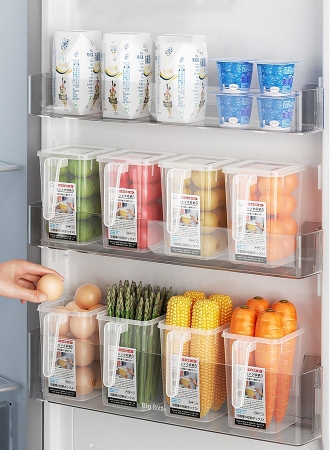 cocohome 5pcs Refrigerator food container/ home-and-kitchen/storage-and-organisation/kitchen-storage-and-organisation with lid， food plastic material, stackable, fruit, egg and vegetable fridge organizer container. - Image 4