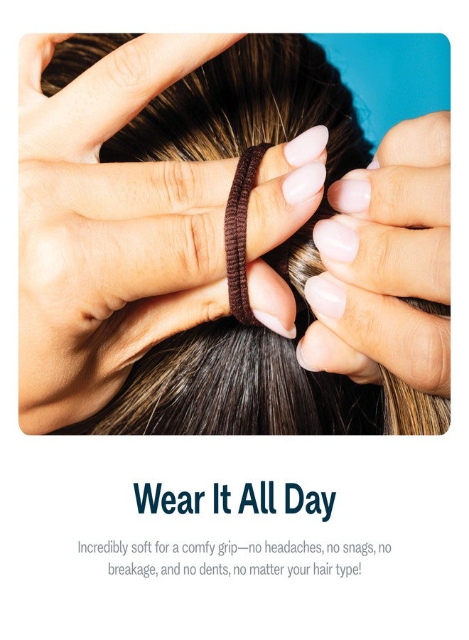 Gimme أربطة شعر منخفضة من جيمي بيوتي - روابط مرنة لطيفة، لا تتشابك للشعر الناعم والسميك - حوامل ذيل حصان غير قابلة للانزلاق - ملحقات شعر عصرية - بني داكن، 20 حزمة - Image 4