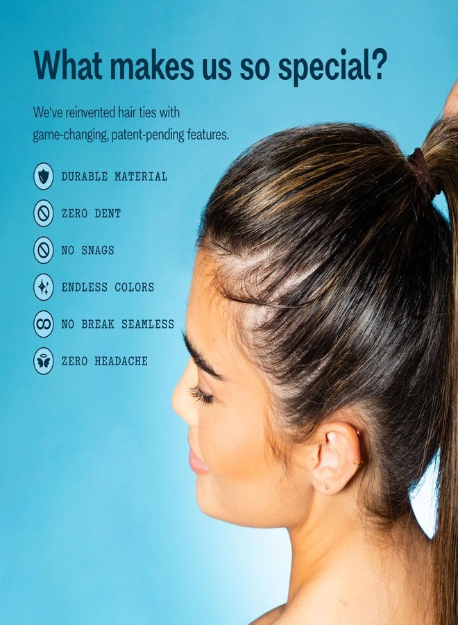 Gimme أربطة شعر منخفضة من جيمي بيوتي - روابط مرنة لطيفة، لا تتشابك للشعر الناعم والسميك - حوامل ذيل حصان غير قابلة للانزلاق - ملحقات شعر عصرية - بني داكن، 20 حزمة - Image 3