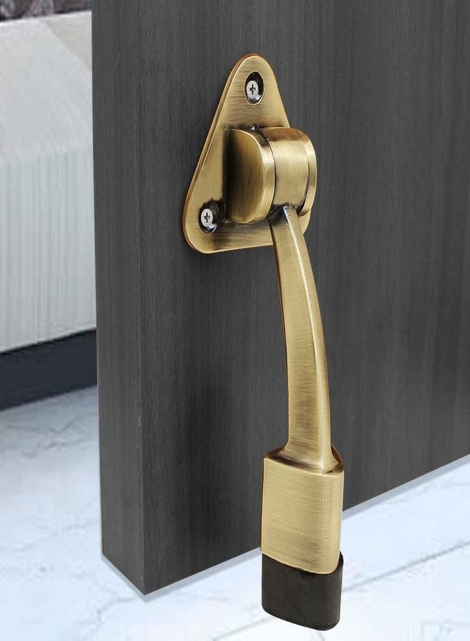 Volo Antique Brass Heavy Duty 5" Door Stopper with Strong Rubber Grip for All Home/Office/Hotel/School Doors. (Antique Creta, 2 Pcs) - Image 3