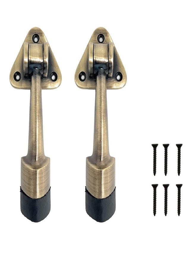 Volo Antique Brass Heavy Duty 5" Door Stopper with Strong Rubber Grip for All Home/Office/Hotel/School Doors. (Antique Creta, 2 Pcs) - Image 4