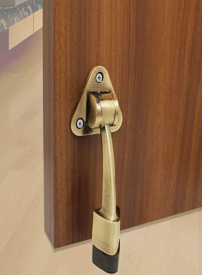 Volo Antique Brass Heavy Duty 5" Door Stopper with Strong Rubber Grip for All Home/Office/Hotel/School Doors. (Antique Creta, 2 Pcs) - Image 5