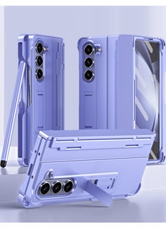 for Samsung Galaxy Z Fold 3 Case with S Pen Holder & Stylus,【Reinforced Corners】 One-Piece Phone Case with Kickstand Hinge Protection Screen Protector Shockproof Cover for Z Fold 3