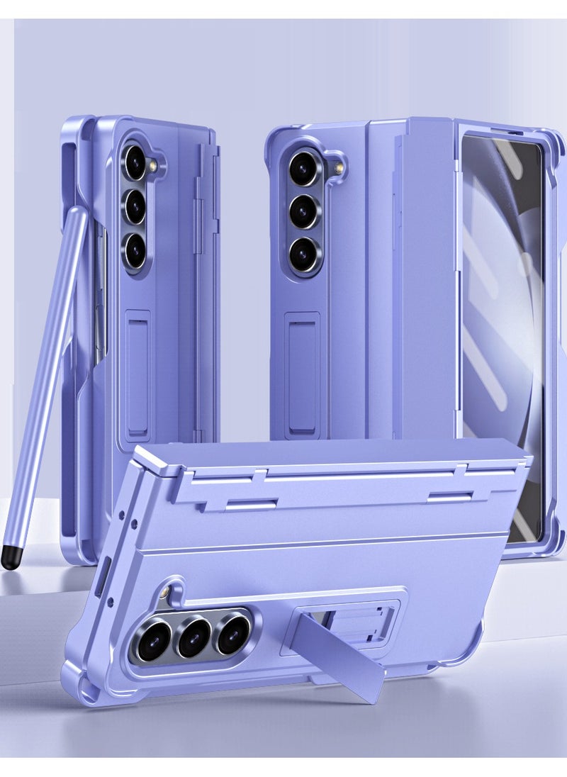 General - for Samsung Galaxy Z Fold 3 Case with S Pen Holder & Stylus,【Reinforced Corners】 One-Piece Phone Case with Kickstand Hinge Protection Screen Protector Shockproof Cover for Z Fold 3 - Image 1